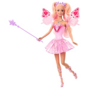 Barbie Fantaisie Poupée Fée, Ailes et Tenue à Changement de Couleur