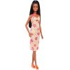 Barbie Fashionistas Doll #233 in Checkered Flower Midi Dress, Black Hair