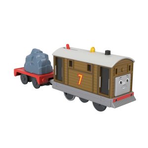 Thomas et ses Amis Train Jouet Motorisé Locomotive Toby, Wagon