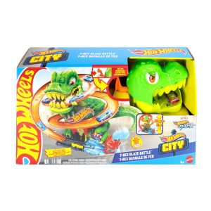 Hot Wheels Ville Échelle1:64 Coffret T-Rex Bataille de Feu